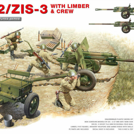 Miniart ZIS-2/ZIS-3WITH LIMBER & CREW 2 IN 1 KIT 1:35