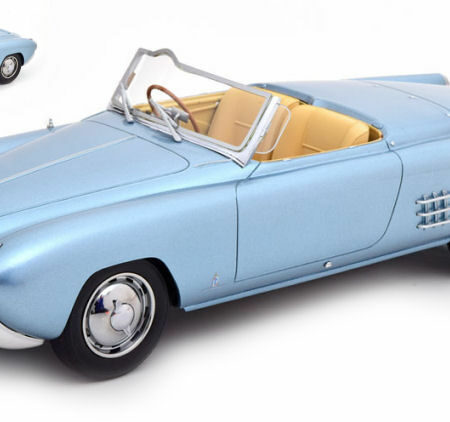 Bos Model LANCIA AURELIA PF200 C SPIDER METALLIC LIGHT BLUE 1.18