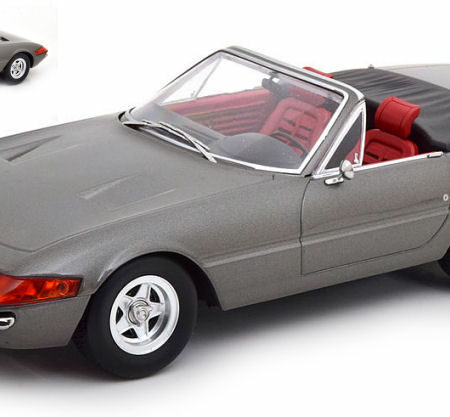 KK Scale FERRARI 365 GTB/4 DAYTONA CONVERTIBLE 2 SERIES 1971 GREY METALLIC 1:18