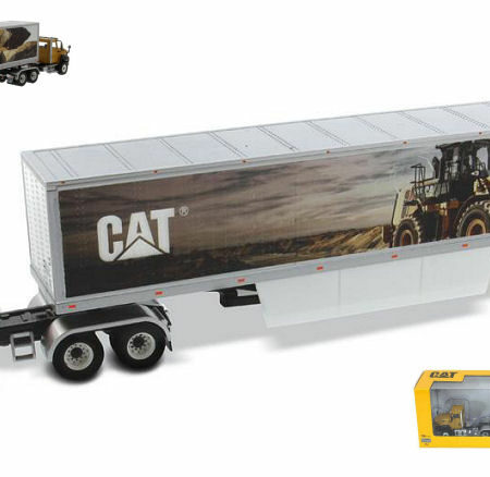 Diecast Master CAT CT660 W/CAT MURAL TRAILERS 1:50