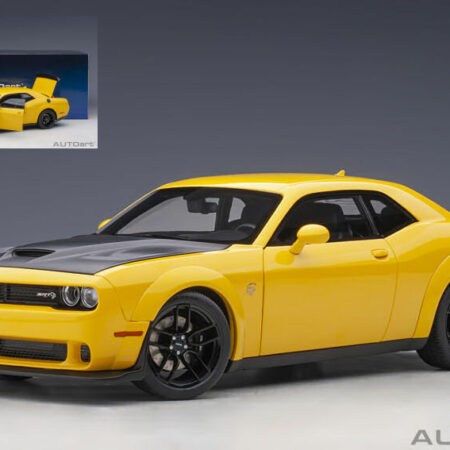 AutoArt DODGE CHALLENGER SRT 2018 YELLOW/BLACK 1:18