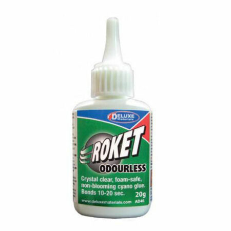 De Luxe Materials ROKET ODOURLESS CYANO GLUE ANTIAPPANNANTE 20g