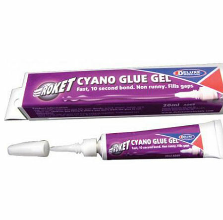 De Luxe Materials ROKET CYANO GLUE GEL RIEMPITIVO 10 SEC.TUBETTO 20 ml