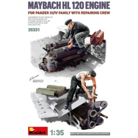 Miniart MAYBACH HL 120 ENGINE W/REPAIR CREW KIT 1:35