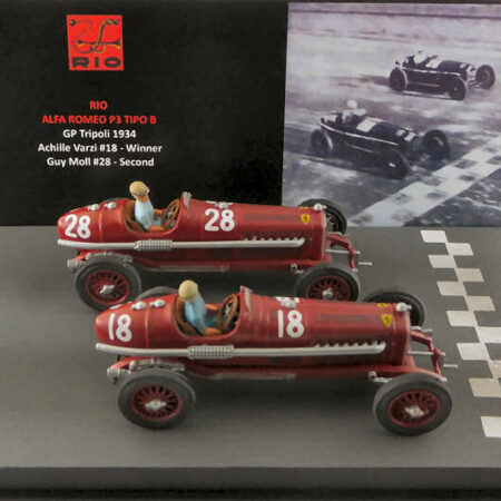 Rio ALFA ROMEO P3 G.P.TRIPOLI 1934 N.18 WINNER VARZI/ N.28 2nd MOLL 1:43