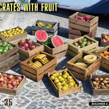 Miniart WOODEN CRATES WITH FRUITS KIT 1:35