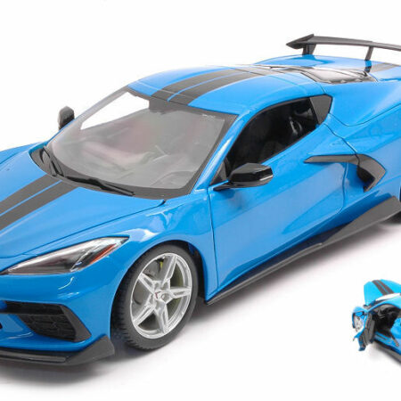 Maisto CHEVROLET CORVETTE STINGRAY (HIGH WING) 2020 BLUE 1:18