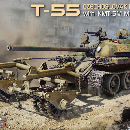 Miniart T-55 CZECHOSLOVAK PRODUCTION WITH KMT-5M MINE ROLLER KIT 1:35