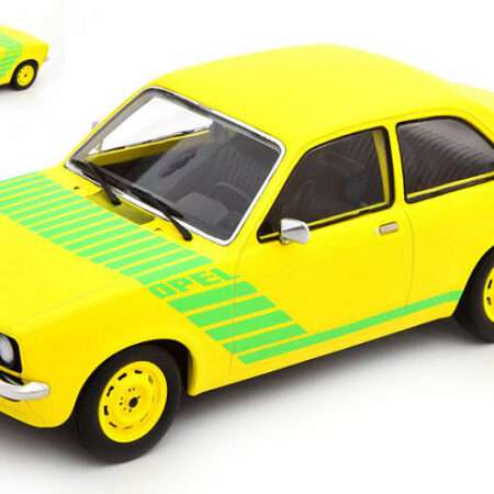 KK Scale OPEL KADETT C SWINGER 1973 YELLOW/GREEN 1:18