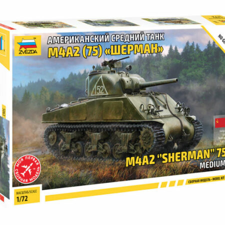 Zvezda M4 A2 (75 mm) SHERMAN MEDIUM TANK KIT 1:72