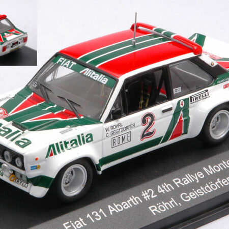 CMR Classic Model Replicars FIAT 131 ABARTH N.2 4th RALLY MONTE CARLO 1978 ROHRL-GEISTDORFER 1:43