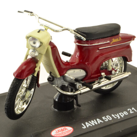 Abrex MOTO JAWA PIONYR TYP 21 1967 TMAVE CERVENA 1:18