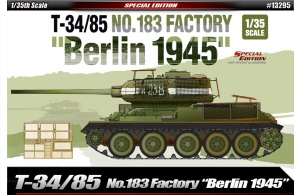 Academy T34/85 N.183 FACTORY BERLIN 1945 KIT 1:35