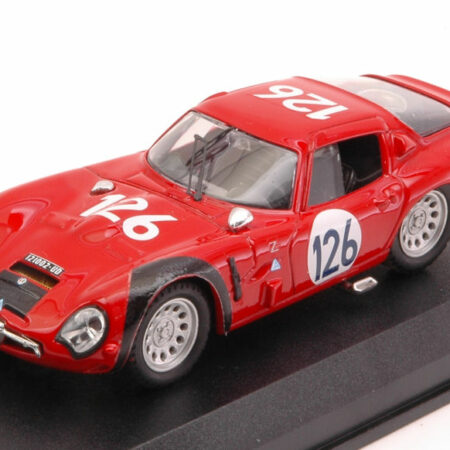 Best Model ALFA ROMEO TZ2 N.126 4th TARGA FLORIO 1966 E.PINTO-N.TODARO 1:43