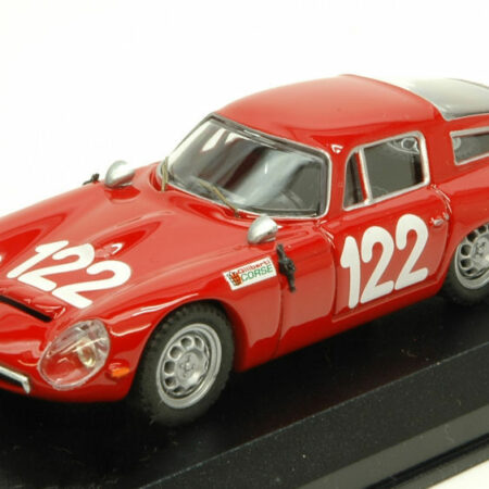 Best Model ALFA ROMEO TZ1 N.122 28th TARGA FLORIO 1966 LO PICCOLO-SUTERA 1:43