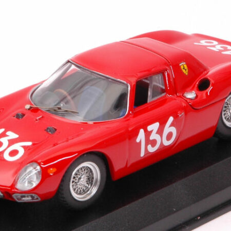 Best Model FERRARI 250 LM N.136 14th TARGA FLORIO 1965 A.NICODEMI-F.LESSONA 1:43