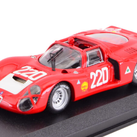 Best Model ALFA ROMEO 33.2 N.220 ACCIDENT TARGA FLORIO 1968 VACCARELLA-SCHUTZ 1:43