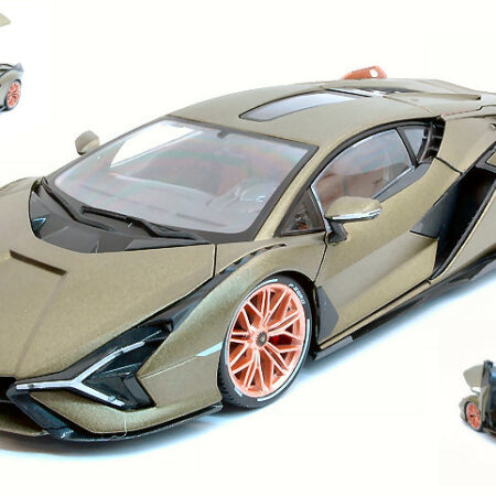 Burago LAMBORGHINI SIAN FKP37 HYBRID 2020 MET.MATT GREEN 1:18