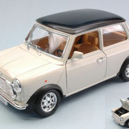 Burago MINI COOPER 1969 CREAM W/BLACK ROOF 1:18