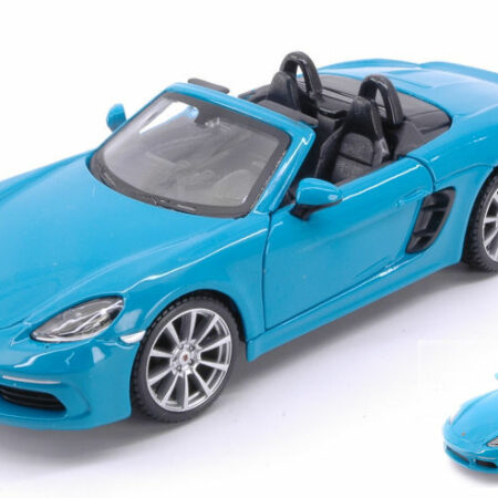 Burago PORSCHE 718 BOXSTER CABRIOLET BLUEGREEN 1:24