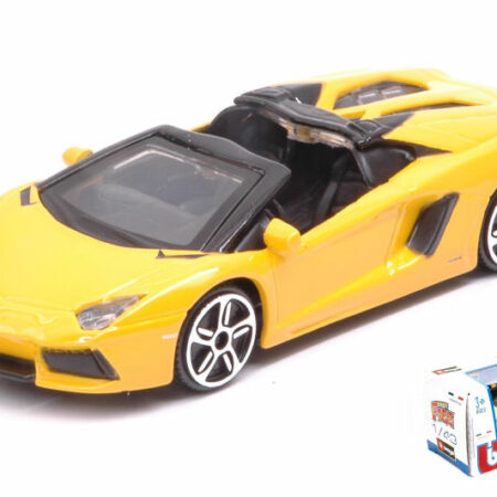 Burago LAMBORGHINI AVENTADOR LP700-4 2013 ROADSTER YELLOW 1:43