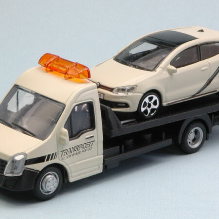 Burago VW POLO GTI MARK 5 + FLATBED TRANSPORTER 1:43