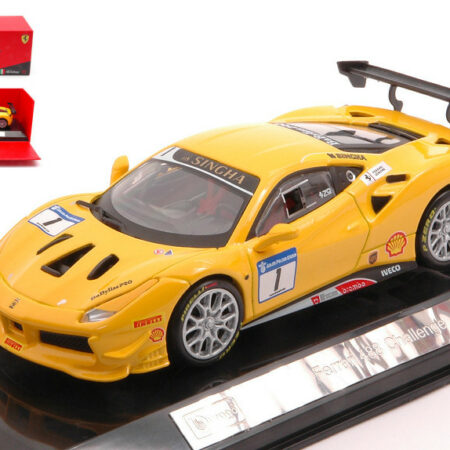 Burago FERRARI 488 CHALLENGE N.1 2016 YELLOW 1:43