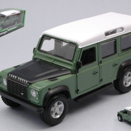 Burago LAND ROVER DEFENDER 115 GREEN/BLACK 1:32