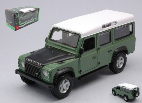 Burago LAND ROVER DEFENDER 115 GREEN/BLACK 1:32