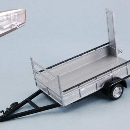 Cararama TRAILER TWO WHEELS SILVER 1:43