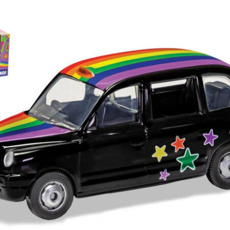 Corgi PEACE AND LOVE LONDON TAXI RAIMBOW mm 128 1:36