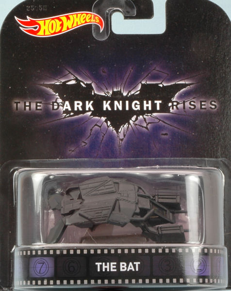 Hot Wheels THE DARK KNIGHT RISES "THE BAT" cm 7