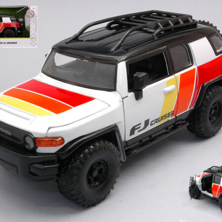 Jada Toys TOYOTA FJ CRUISER 2007 WHITE/RED/YELLOW 1:24