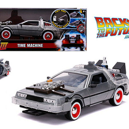 Jada Toys DE LOREAN "BACK TO THE FUTURE III" TIME MACHINE W/LIGHTS TRY ME 1:24