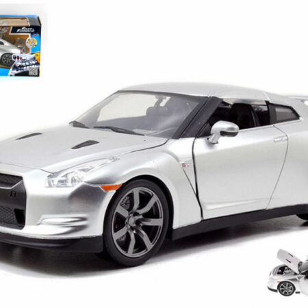 Jada Toys BRIAN'S NISSAN GT-R 35 2009 FAST & FURIOUS 7 SILVER 1:24