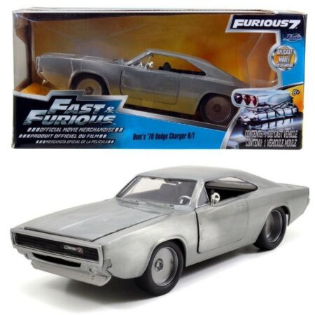 Jada Toys DODGE CHARGER R/T 1968 "FAST & FURIOUS 7" SATIN METAL 1:24