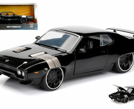 Jada Toys DOM'S PLYMOUTH GTX "FAST & FURIOUS 8" BLACK 1:24