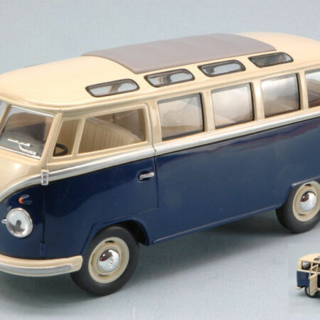 Kinsmart VW SAMBA BUS 1962 BLUE/CREAM ROOF 1:24