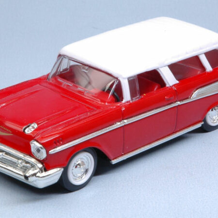 Lucky Die Cast CHEVROLET NOMAD 1957 RED W/WHITE ROOF 1:43