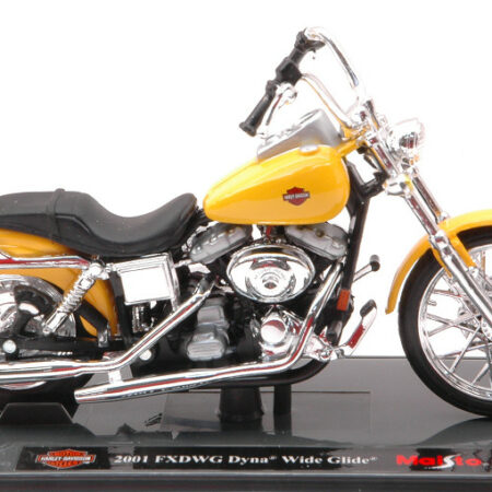 Maisto HARLEY DAVIDSON FXDWG DYNA WIDE GLIDE 2001 YELLOW 1:18