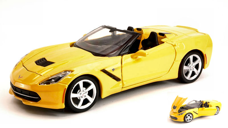 Maisto CORVETTE STINGRAY CONVERTIBLE 2014 YELLOW 1:24