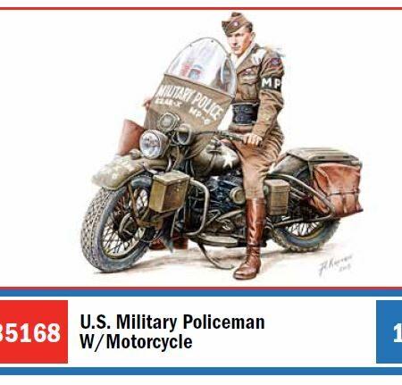 Miniart U.S.MILITARY POLICEMAN W/MOTORCYCLE KIT 1:35