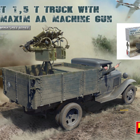 Miniart SOVIET 1,5 t TRUCK W/M-4 MAXIM AA MACHINE GUN KIT 1:35