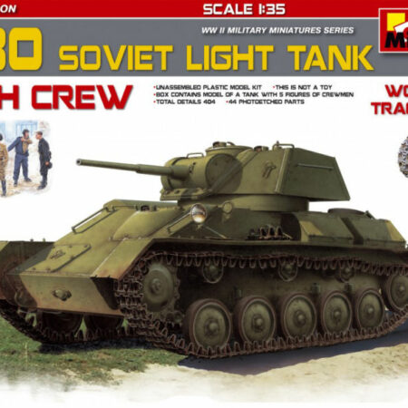 Miniart T-80 SOVIET LIGHT TANK W/CREW KIT 1:35