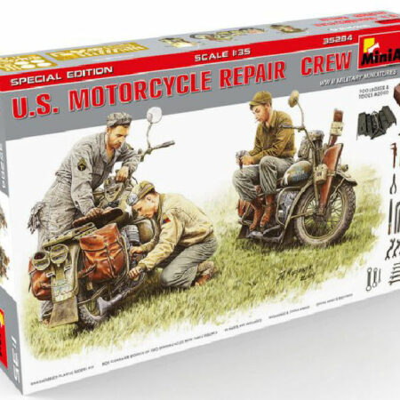 Miniart U.S.MOTORCYCLE REPAIR CREW KIT 1:35