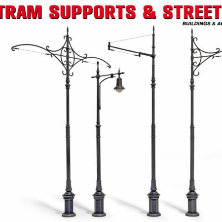 Miniart TRAM SUPPORTS AND STREET LAMPS KIT 1:35