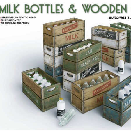 Miniart MILK BOTTLE & WOODEN CRATES KIT 1:35