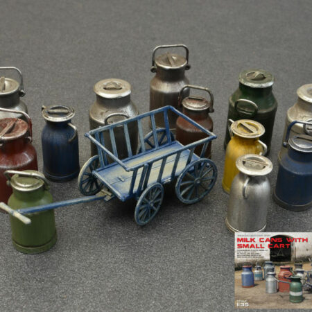 Miniart MILK CANS W/SMALL CART KIT 1:35