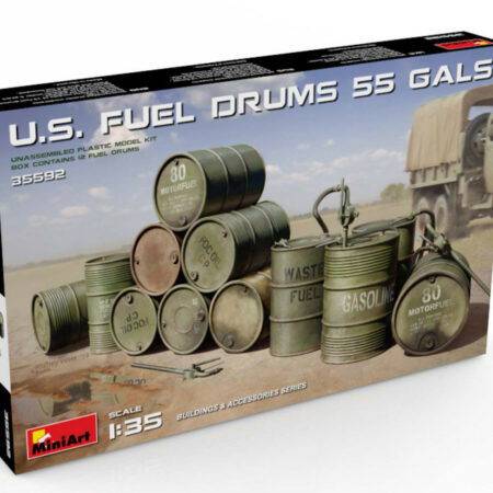 Miniart U.S.FUEL DRUMS (55 Gals.) KIT 1:35