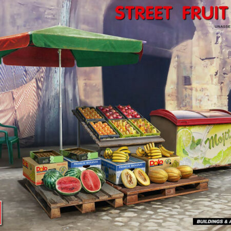 Miniart BANCO FRUTTA STREET FRUIT SHOP KIT 1:35